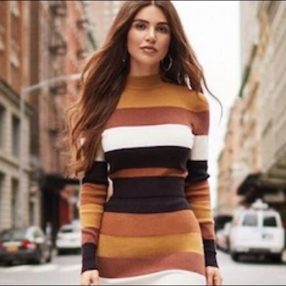 Negin Mirsalehi x Express striped sweater